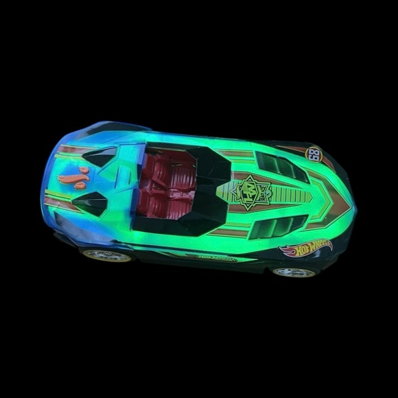 Hot Wheels Toy STATE #68 Flashing Lights Racing & Music Sounds 9" Blue Hyper - Picture 7 of 7